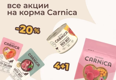 Скидки и акции на корма Carnica