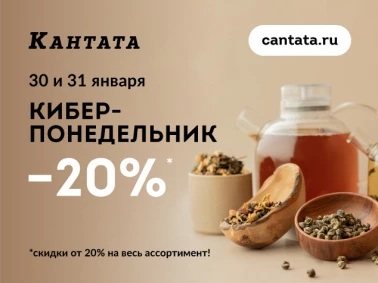 30 и 31 января скидка на весь ассортимент от 20%