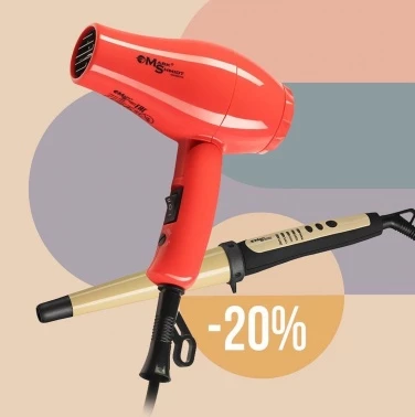 Профессиональные фены, плойки и щипцы Mark Shmidt со скидкой 20%!